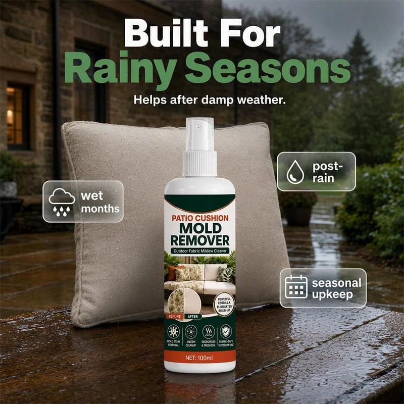 🎉 Patio Cushion Mold & Mildew Remover Spray – Powerful Outdoor Fabric Stain Cleaner