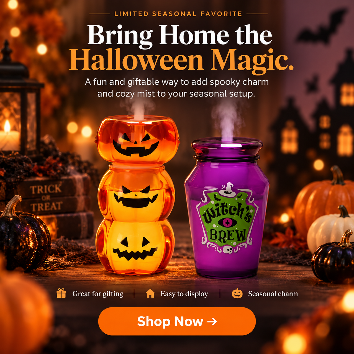 🎃 Witch’s Brew Pumpkin Gravity Bong – Spooky Halloween Smoking Edition