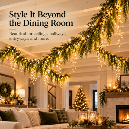 🎄 Pre-Lit Christmas Garland – Magical Holiday Ceiling Decor ✨