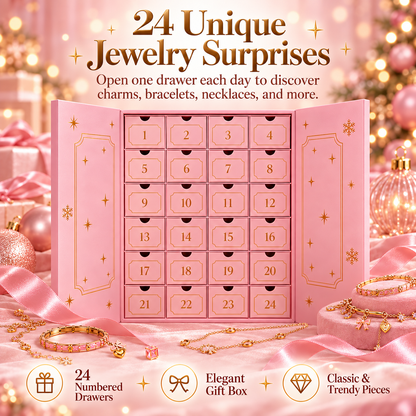 💎 LuxeLuna™ 24-Day Jewelry Advent Calendar A Sparkling Surprise Behind Every Drawer
