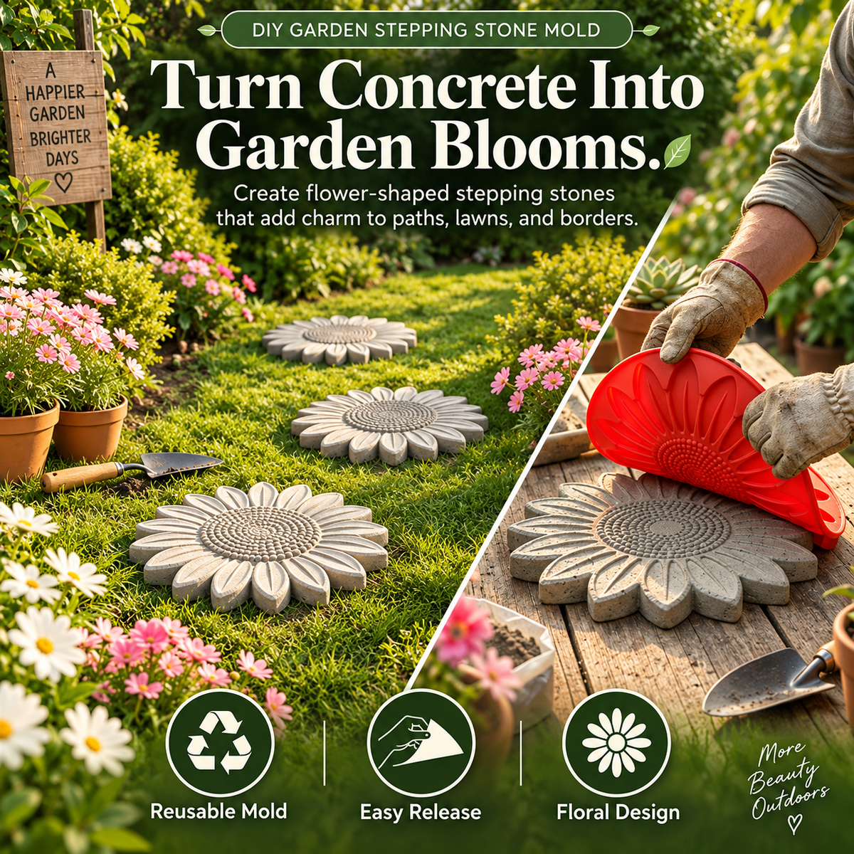 Garden Stepping Stone Mold