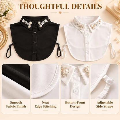 🎉✨ Jeweled Detachable Collar-Instant Elegance & Effortless Layering