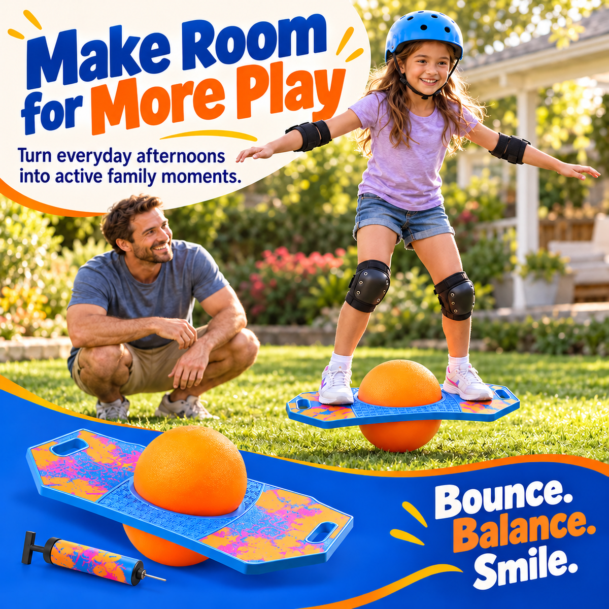 🚀 BounceBlitz™ – Kids' Inflatable Pogo Balance Board 🌈🏄‍♂️