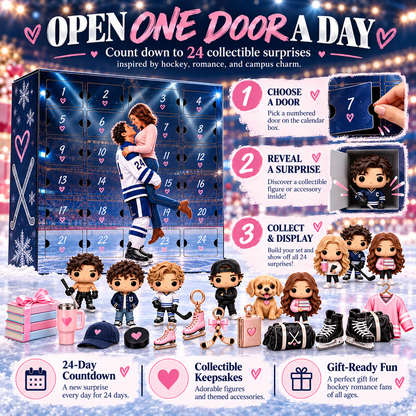 🏒💕 Puck & Promise™ 24-Day Hockey Romance Advent Calendar – A Daily Surprise for Hockey Lovers
