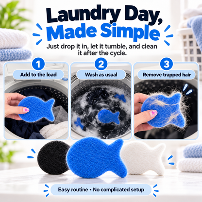🐾 FurFish™ – Reusable Laundry Pet Hair Remover