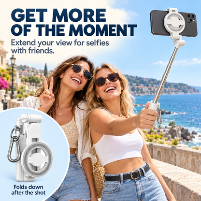 📸 Zoomable Magnetic Palm Grip | Selfie Stick & Tripod