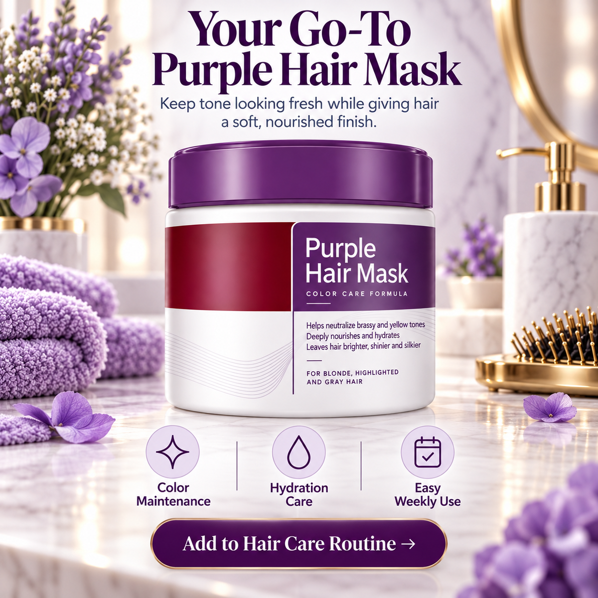 VioletGlow™ Purple Hair Mask ⭐⭐⭐⭐⭐