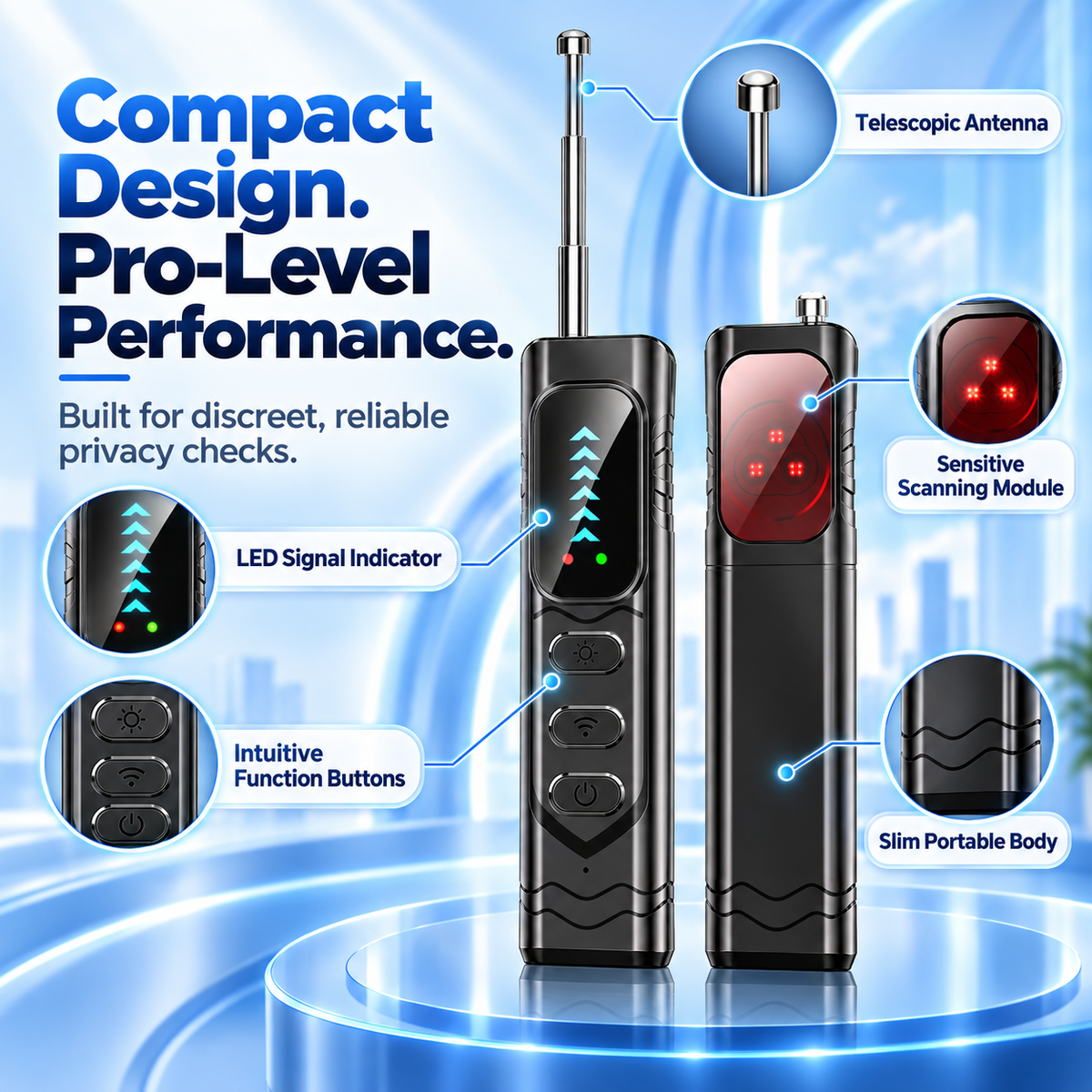 🛡️ SpyGuard Pro™ Smart Anti-Spy Detector – Hidden Camera, Bug & GPS Tracker Scanner