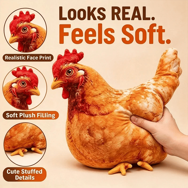 🐔 Cozy Chicken Plush Pillow
