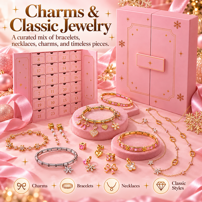 💎 LuxeLuna™ 24-Day Jewelry Advent Calendar A Sparkling Surprise Behind Every Drawer