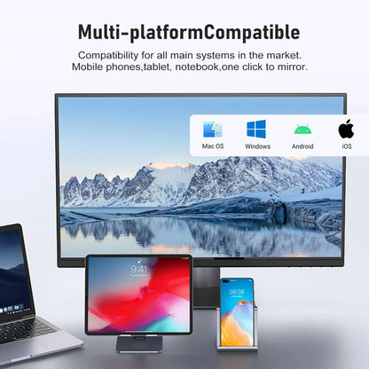 📺 Lemorele P1000 Wireless HDMI Transmitter and Receiver Set – Plug & Play 1080P Full HD Screen Mirroring Adapter for Phone, Laptop & Tablet to TV, Monitor, Projector