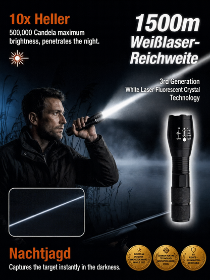 🔦'Tongtianpao' High-Brightness Zoomable White Laser Flashlight