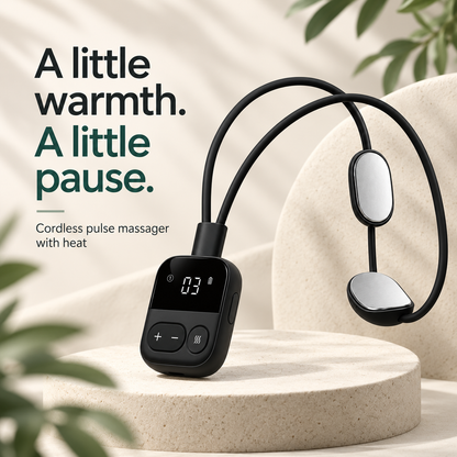 🌿 Cordless Pulse Neck Massager with Heat