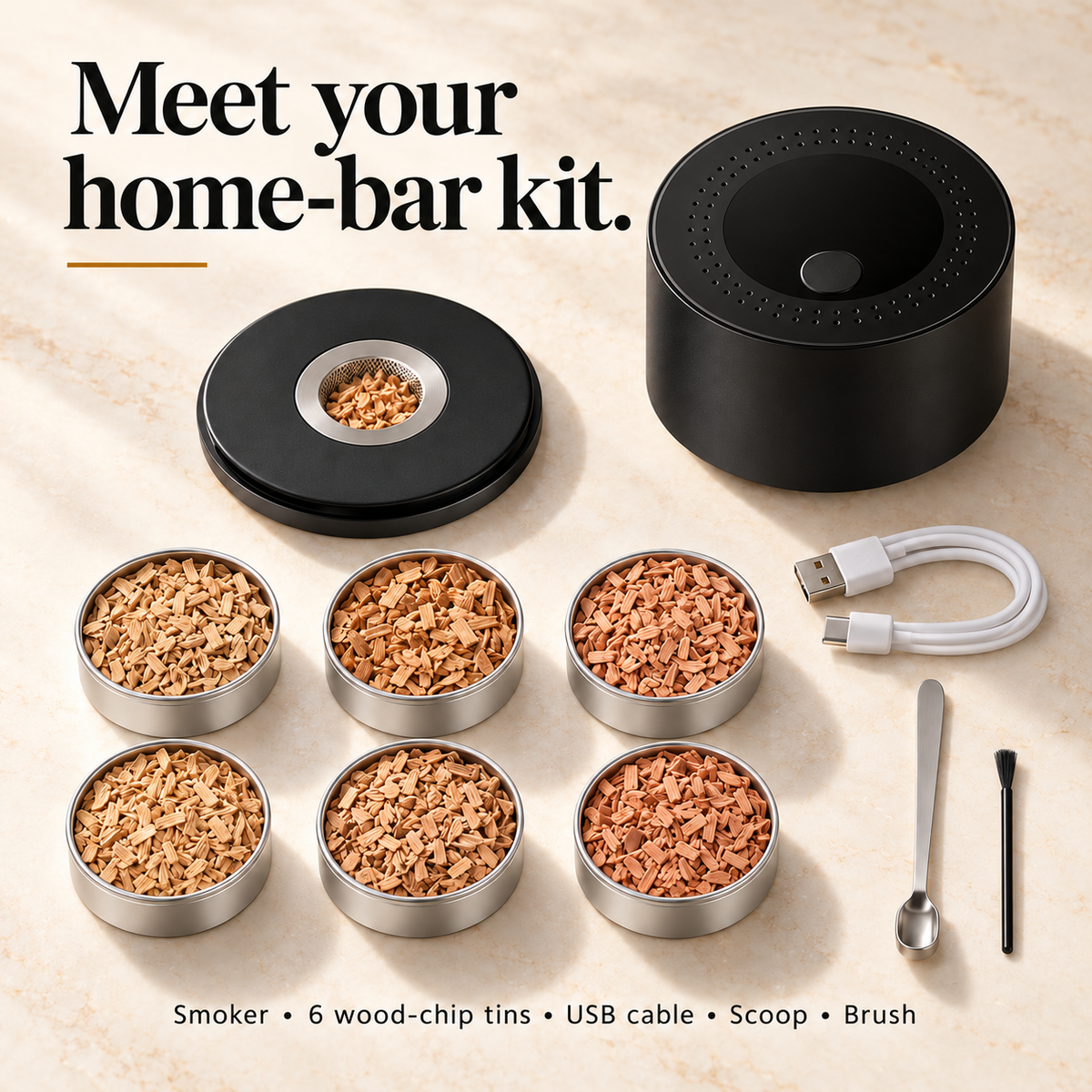 🥃 Cocktail Smoker Kit – Elevate Your Home Bar Experience 🔥