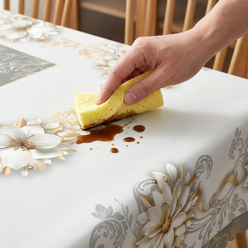 ⏳Limited-time 50% off⏰Elegant Waterproof Embossed Floral Tablecloth💮