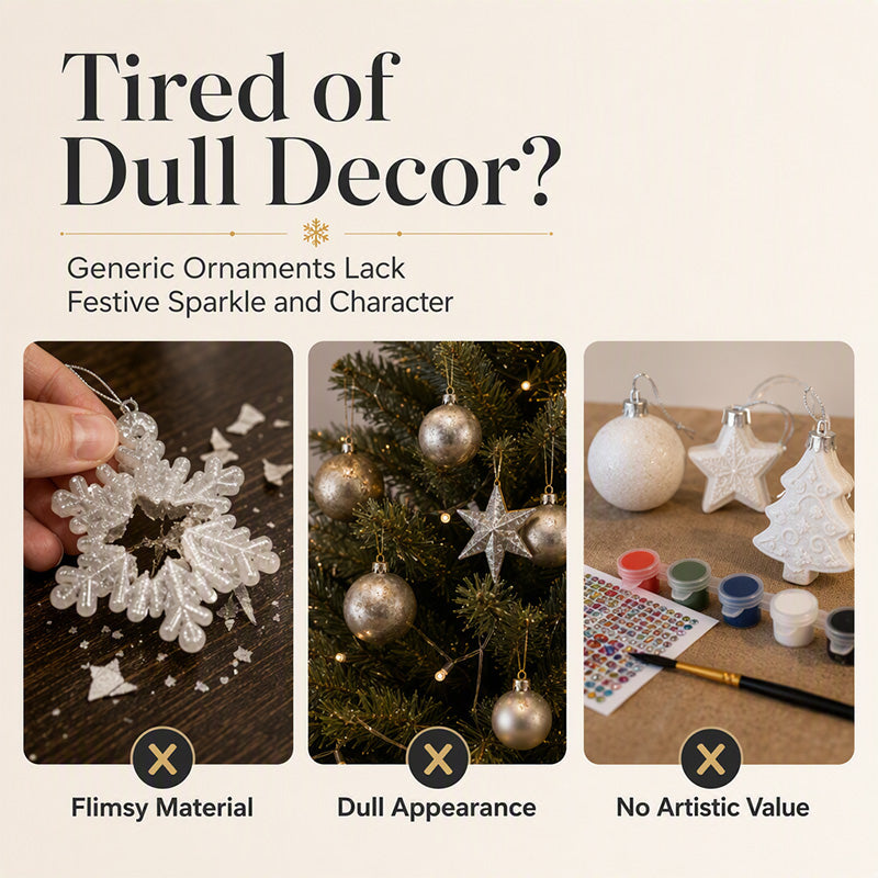 🎄 DiamondGlow™ Christmas Ornament Set – Create Your Own Sparkling Holiday Decorations