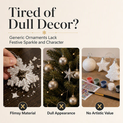 🎄 DiamondGlow™ Christmas Ornament Set – Create Your Own Sparkling Holiday Decorations