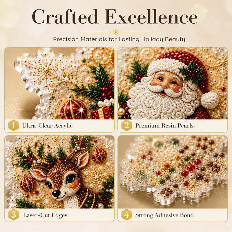 🎄 DiamondGlow™ Christmas Ornament Set – Create Your Own Sparkling Holiday Decorations