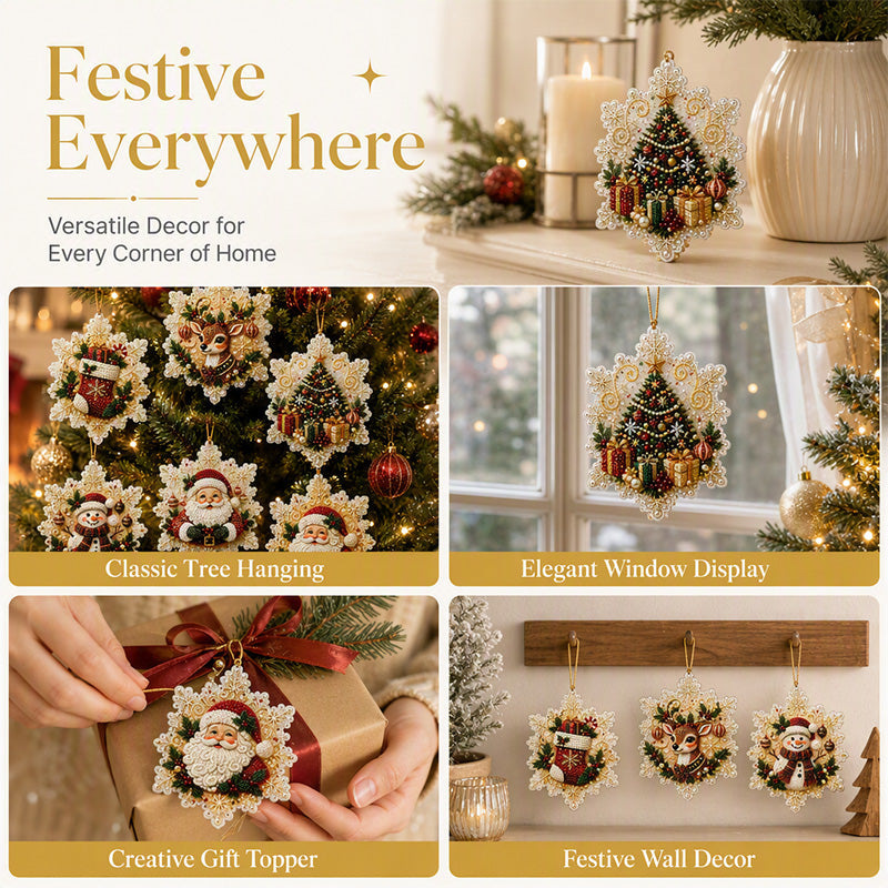 🎄 DiamondGlow™ Christmas Ornament Set – Create Your Own Sparkling Holiday Decorations