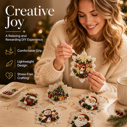 🎄 DiamondGlow™ Christmas Ornament Set – Create Your Own Sparkling Holiday Decorations