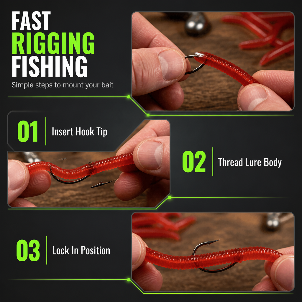 🎣 BiteTrigger™ Simulation Earthworm Lures – Scented Ribbed Soft Baits with Lifelike Action