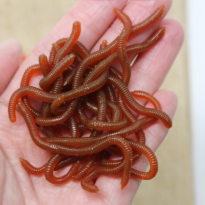 🎣 BiteTrigger™ Simulation Earthworm Lures – Scented Ribbed Soft Baits with Lifelike Action