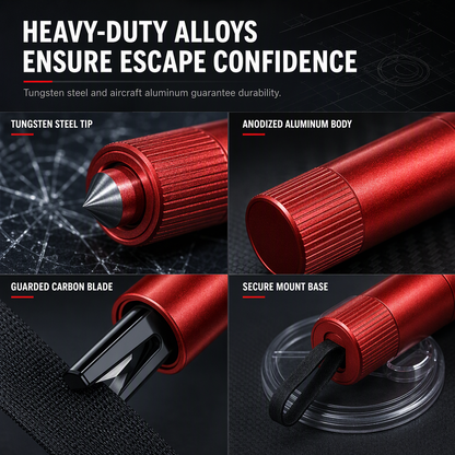 🚨 2-in-1 Car Escape Tool – Mini Window Breaker & Seatbelt Cutter