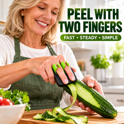 Ergonomic Two-Finger Fruit and Vegetable Peeler