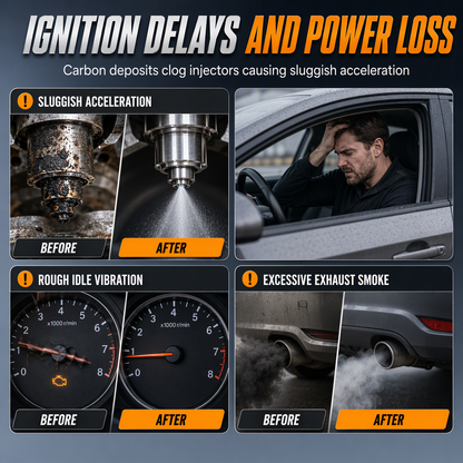 🚗 50% OFF NOW! Restore Engine Power Instantly! Injector Carbon Cleaner Additive
