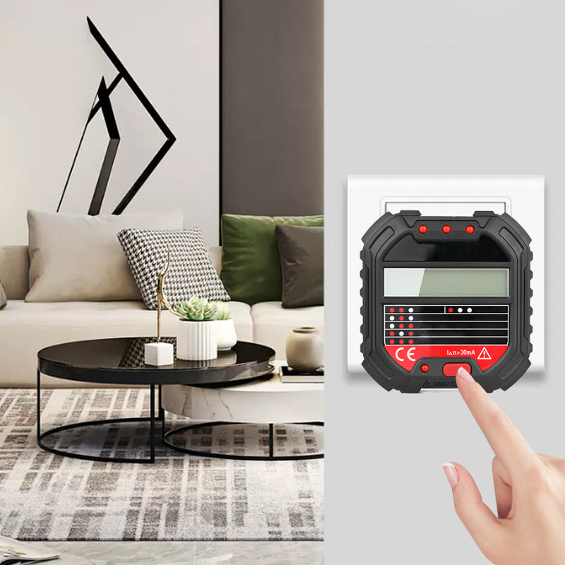 ⚡🔌50% OFF NOW! Digital Outlet Wiring Tester – Multi-function Socket Tester with LCD Display, RCD Test, Check Wiring Faults for Home & Electrician Use