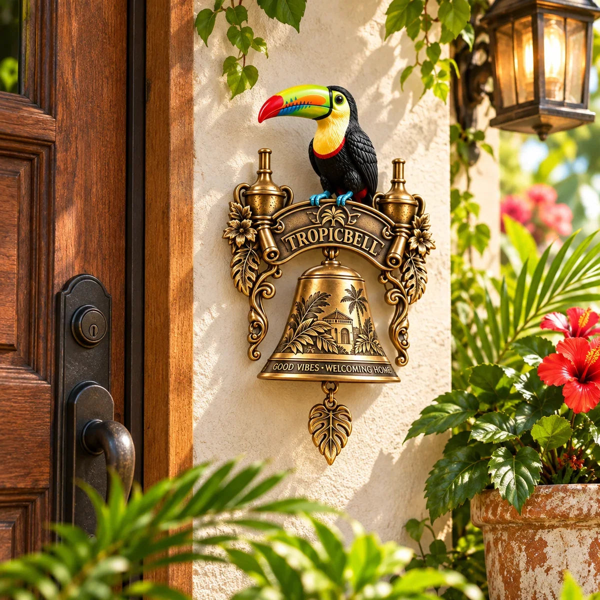 TROPICBELL™ Vintage Toucan Brass Doorbell