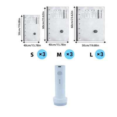 🔥Father's Day Special: 🔥Cordless Travel Vacuum Bag Set